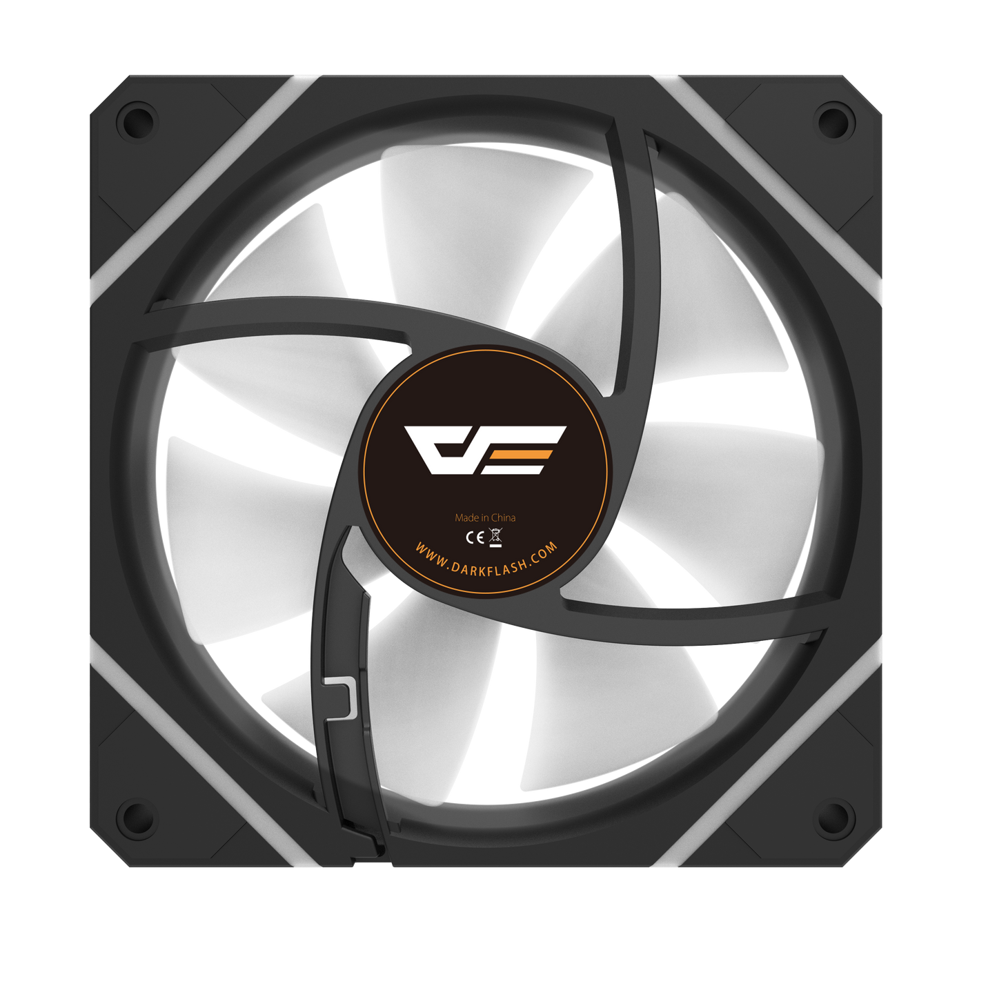 DarkFlash DM12F 3-Pack ARGB Computer Case Fan 120mm Cooling Fan with Remote Controller (Black)