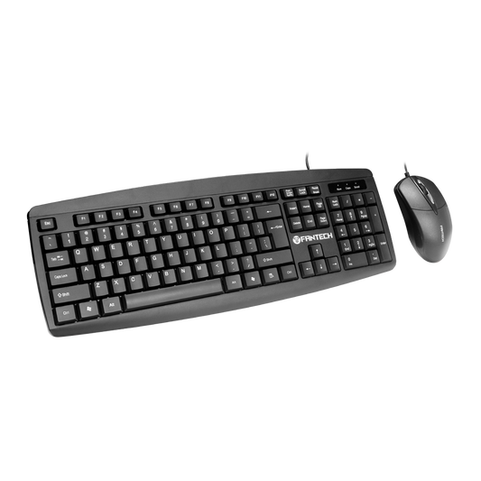 Fantech Office PC Wired Keyboard + Gaming Mouse Combo Gaming Accessories(KM-100)