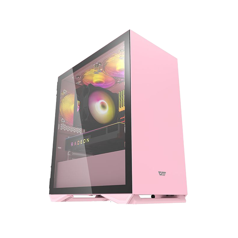 Why We Love DarkFlash Gaming PC Fantech's Case Tempered Glass Micro-ATX Tower Computer Case - Pink (DLM22)"