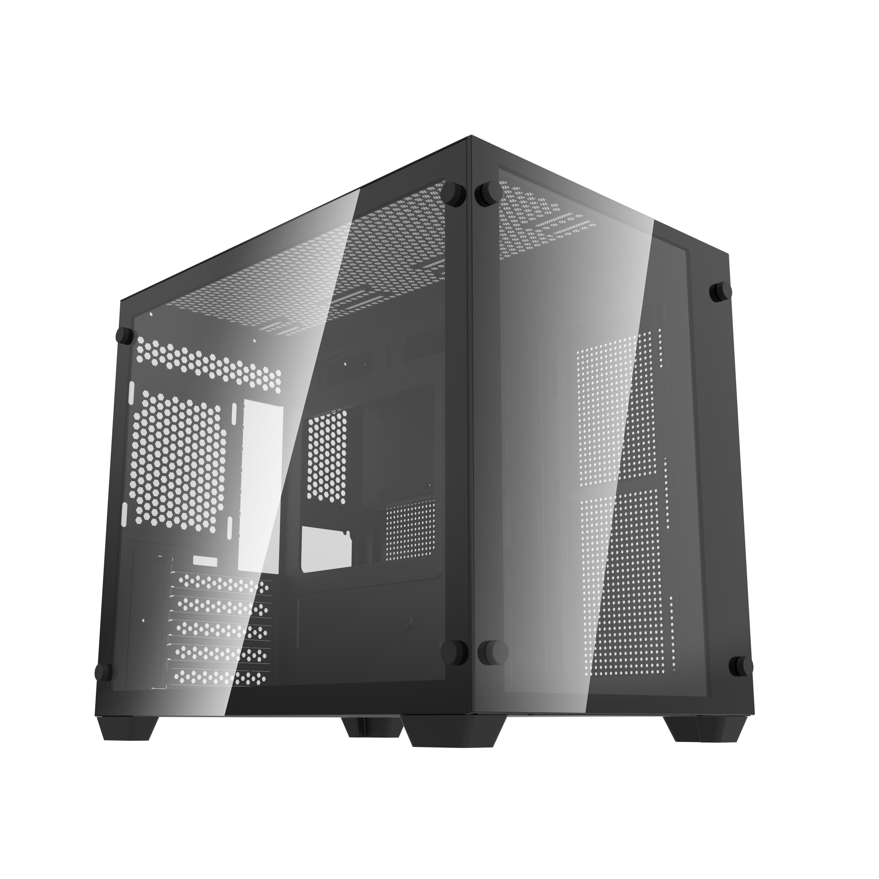 Sleek and Durable: DarkFlash C285 Mirco-ATX Tower Tempered Glass Panel ...