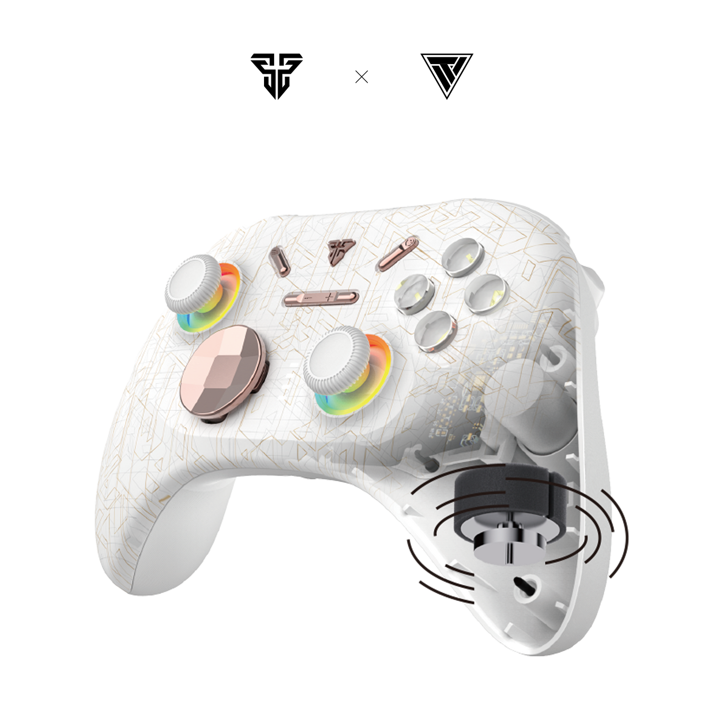 Fantech EOS Pro Gamepad Wireless Multi-Platform Hall-Effect Game Controller WGP15(White)