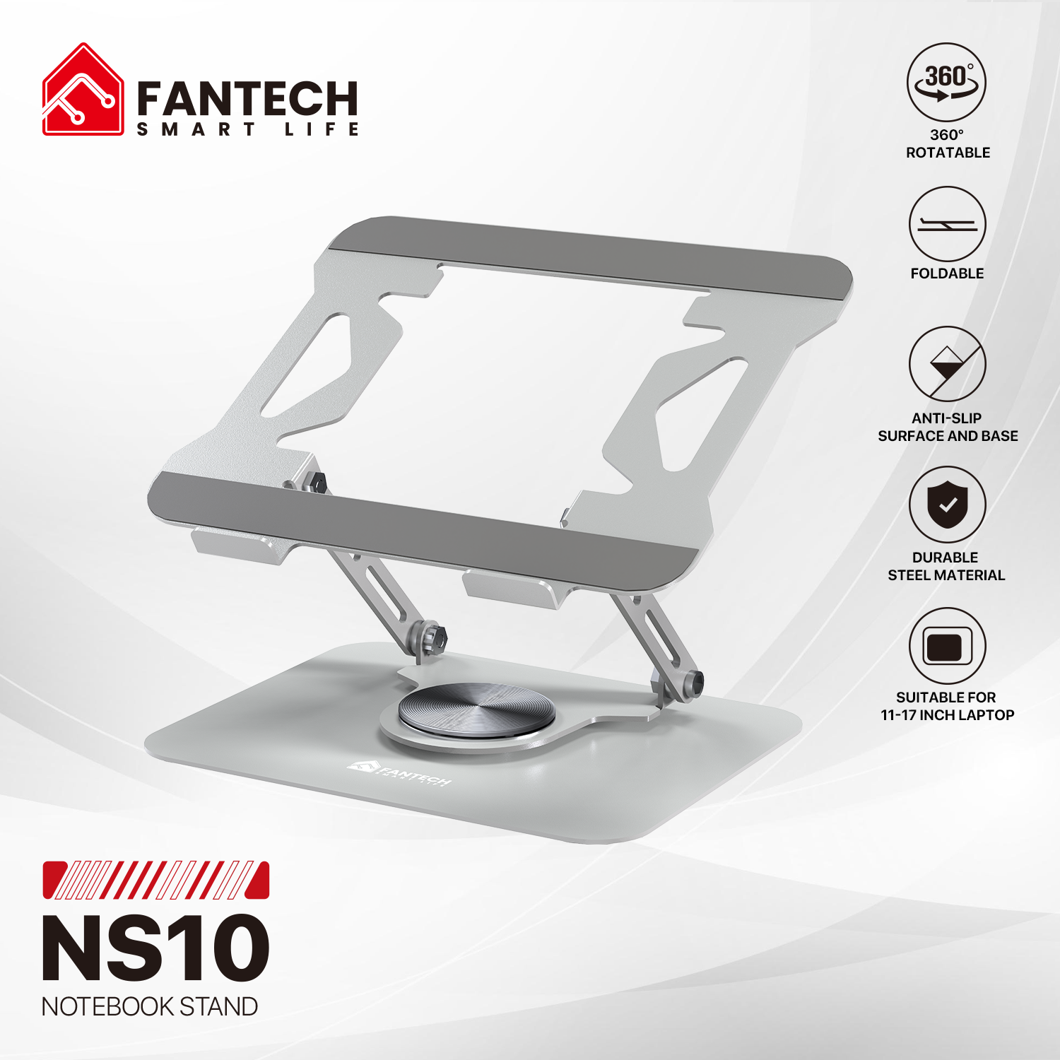 Fantech Note Book Stand with 360° Rotating Base (NS10)