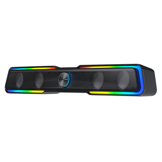 Fantech Bluetooth 5.3 Soundbar Dual mode RGB Lighting Gaming Speaker (GS305) (Black)