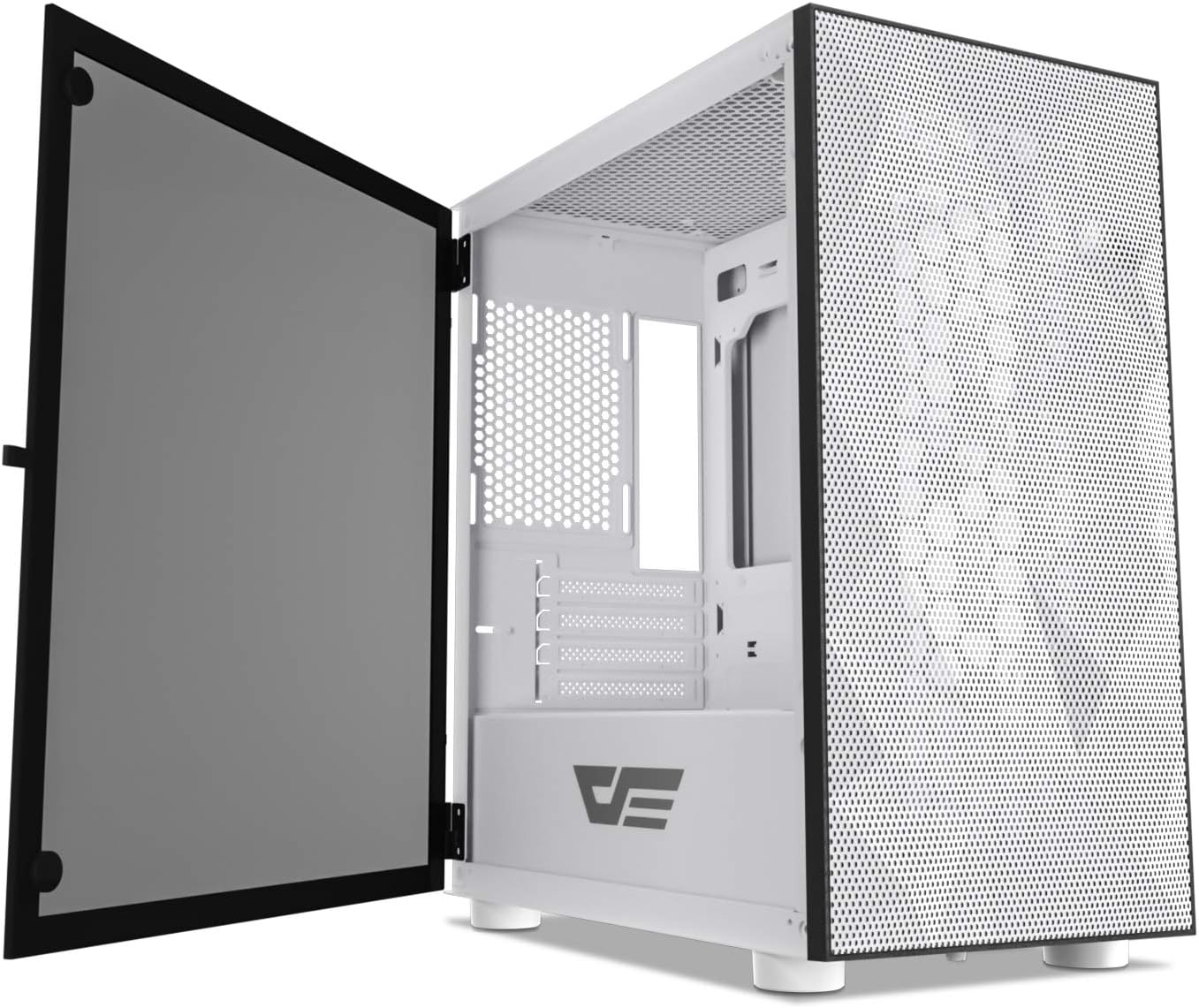 DarkFlash Gaming PC Case Tempered Glass Micro-ATX Tower Computer Case Support 330mm VGA Length (DLM21-Mesh)