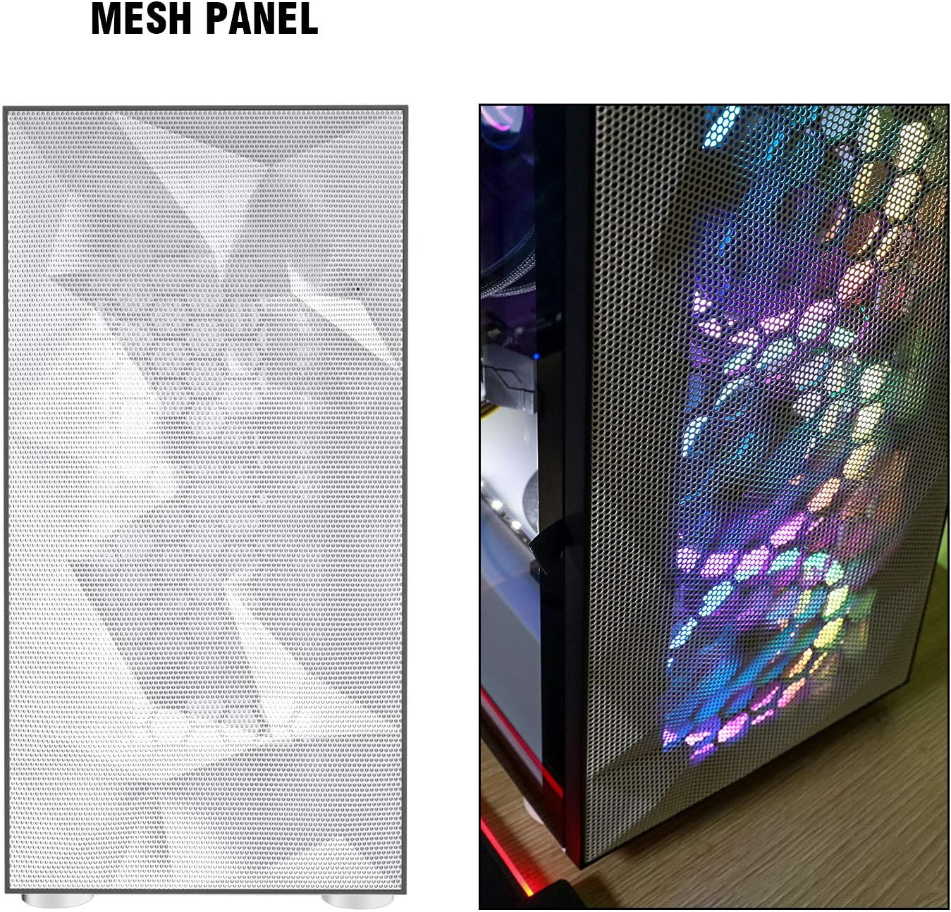 DarkFlash Gaming PC Case Tempered Glass Micro-ATX Tower Computer Case Support 330mm VGA Length (DLM21-Mesh)