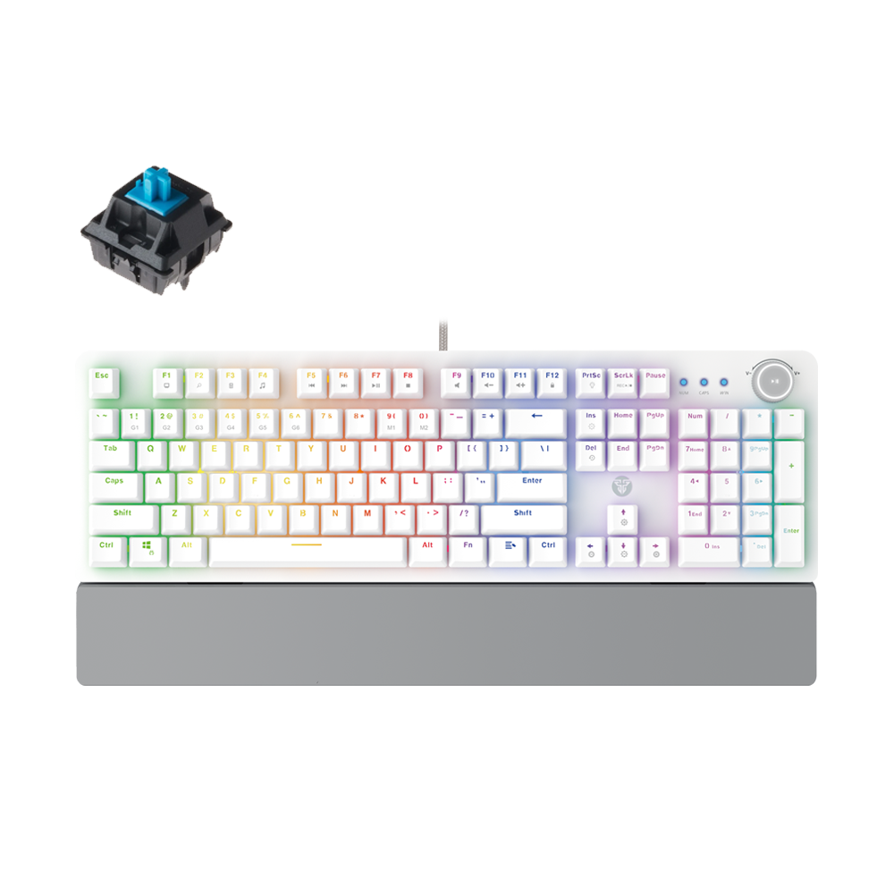 Fantech Gaming PC Mechanical Keyboard RGB Backlit Anti-Ghosting Key with Wrist Rest (MK853)