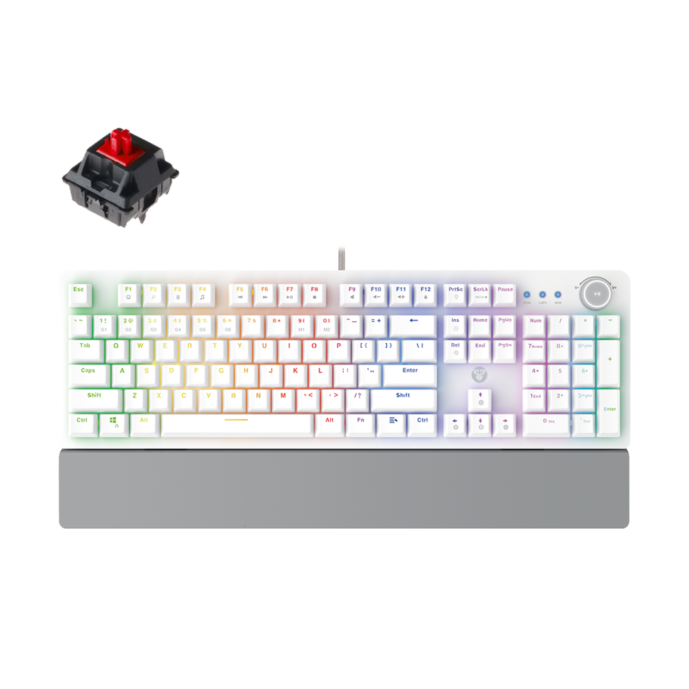 Fantech Gaming PC Mechanical Keyboard RGB Backlit Anti-Ghosting Key with Wrist Rest (MK853)