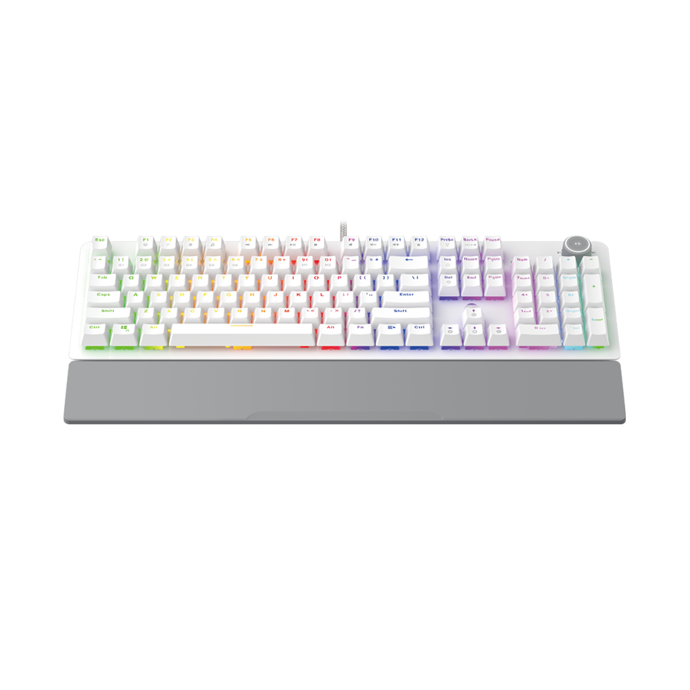 Fantech Gaming PC Mechanical Keyboard RGB Backlit Anti-Ghosting Key with Wrist Rest (MK853)