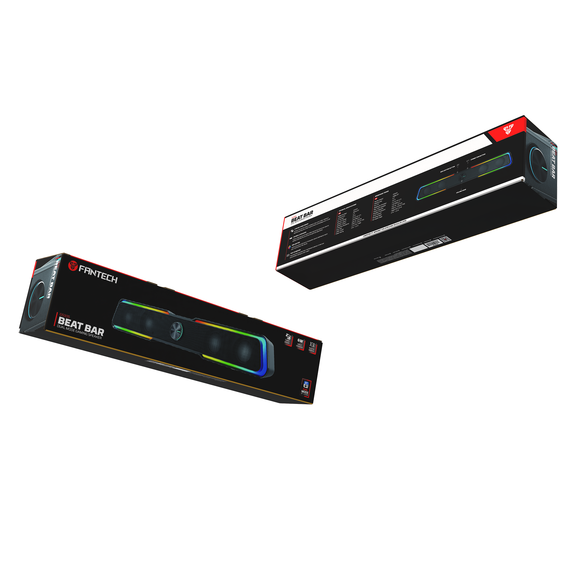 Fantech Bluetooth 5.3 Soundbar Dual mode RGB Lighting Gaming Speaker (GS305)