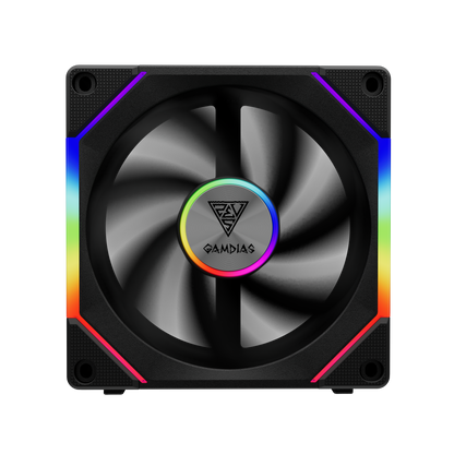 Gamdias AEOLUS P2 ARGB Computer Case Fan PWM 120mm Cooling Fan with Reverse Fan Blade