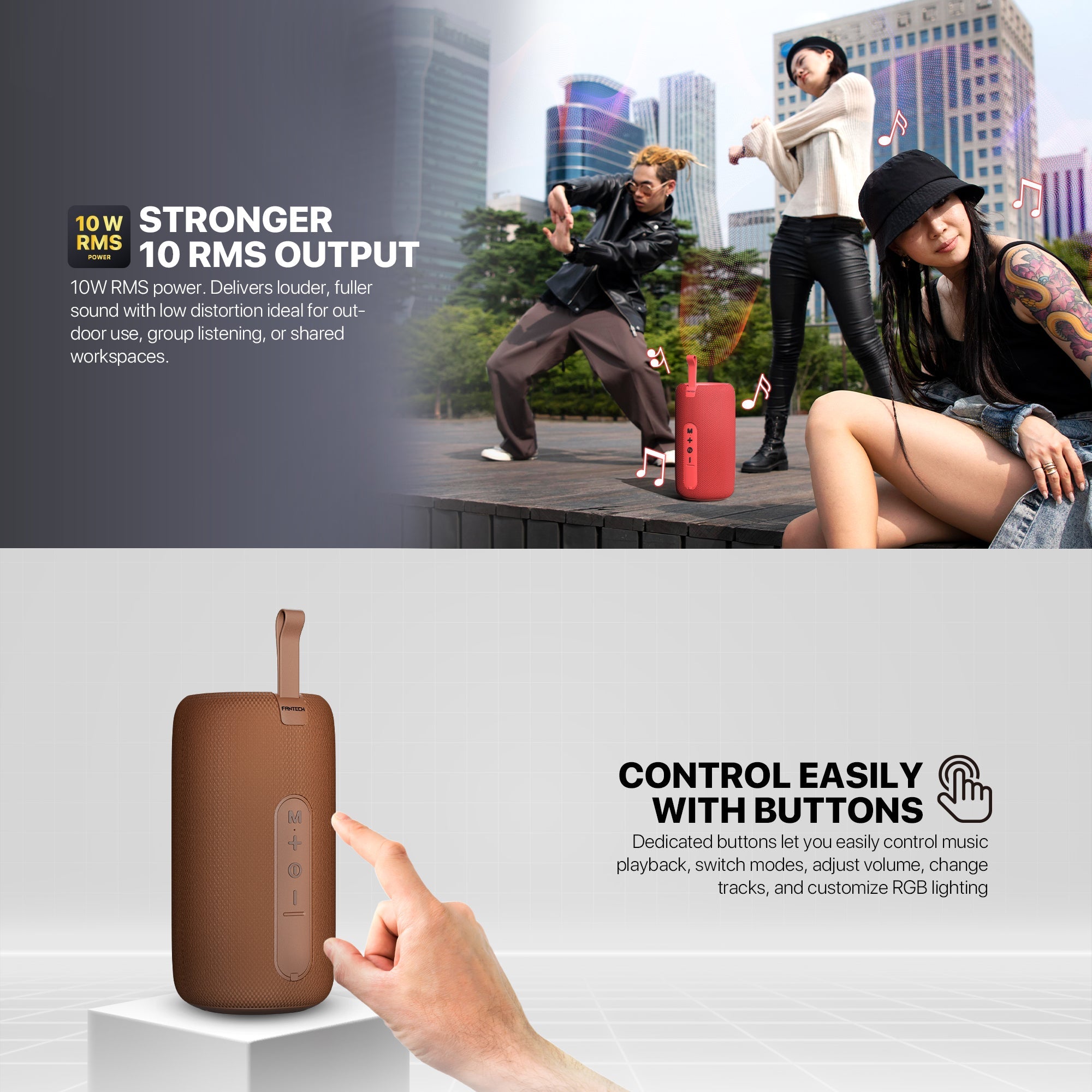 Fantech NeraBox Portable Deep bass Wireless Speaker