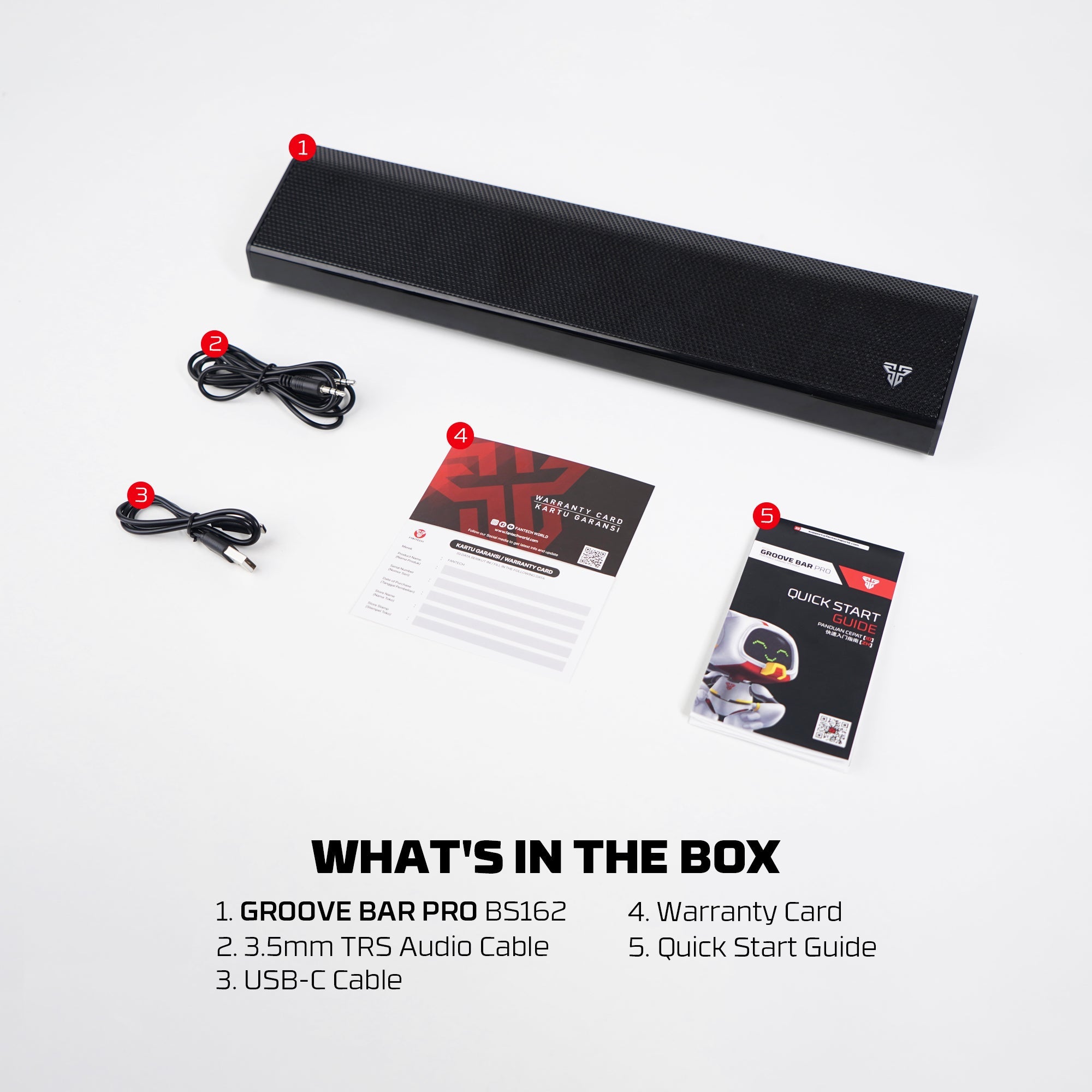 Fantech GROOVE BAR PRO Built in Microphone Portable RGB Wireless Gaming Speaker