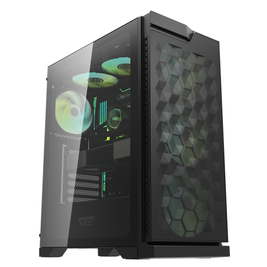 Darkflash Gaming PC Case Tempered Glass ATX Tower Computer Case with 4x ARGB Fans (DK361)