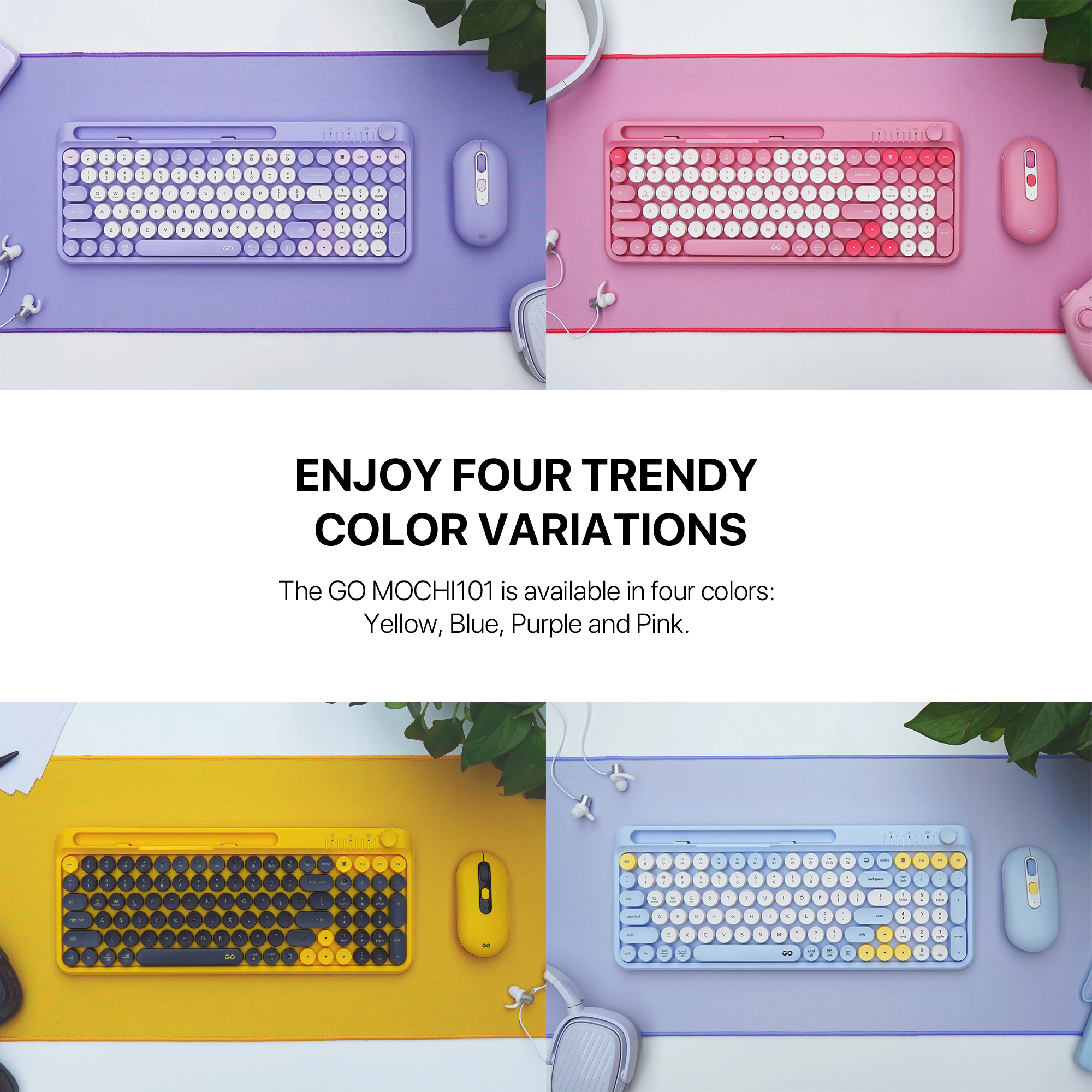 Fantech GO MOCHI101 95% Wireless Keyboard and Mouse Combo Computer Keyboard Set