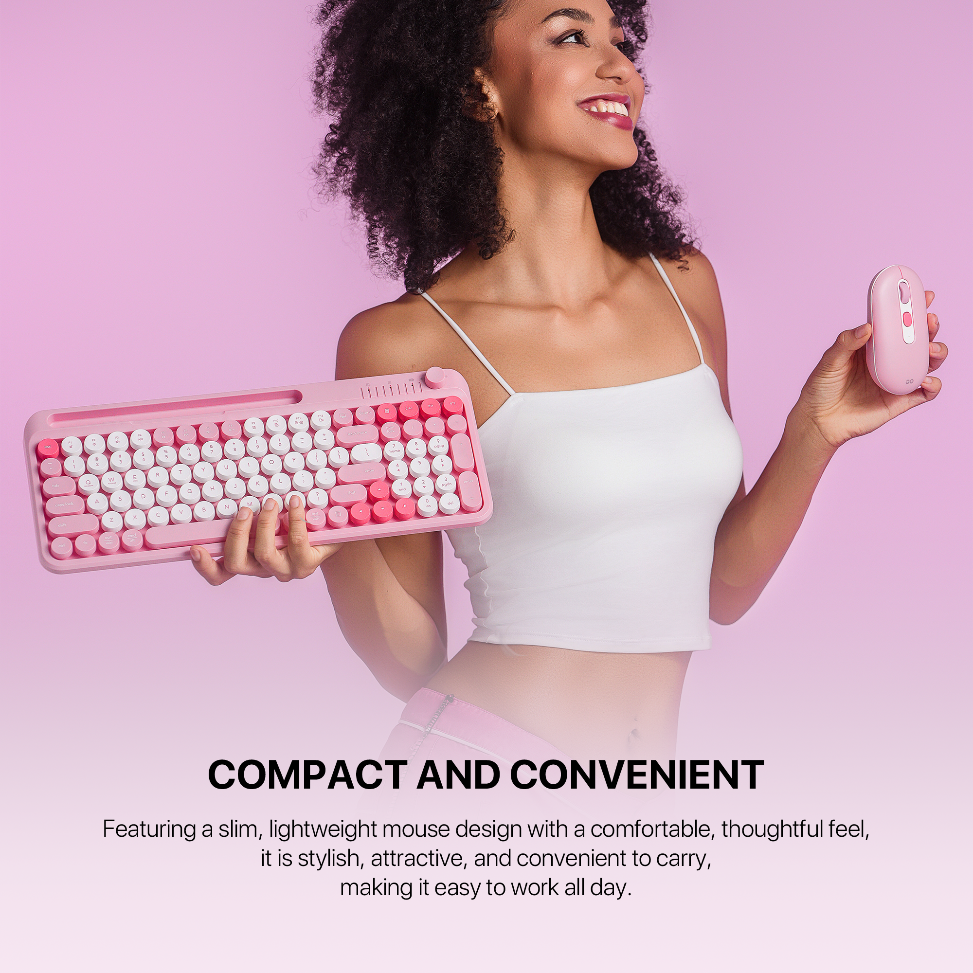 Fantech GO MOCHI85 75% Wireless Keyboard and Mouse Combo Computer Keyboard Set
