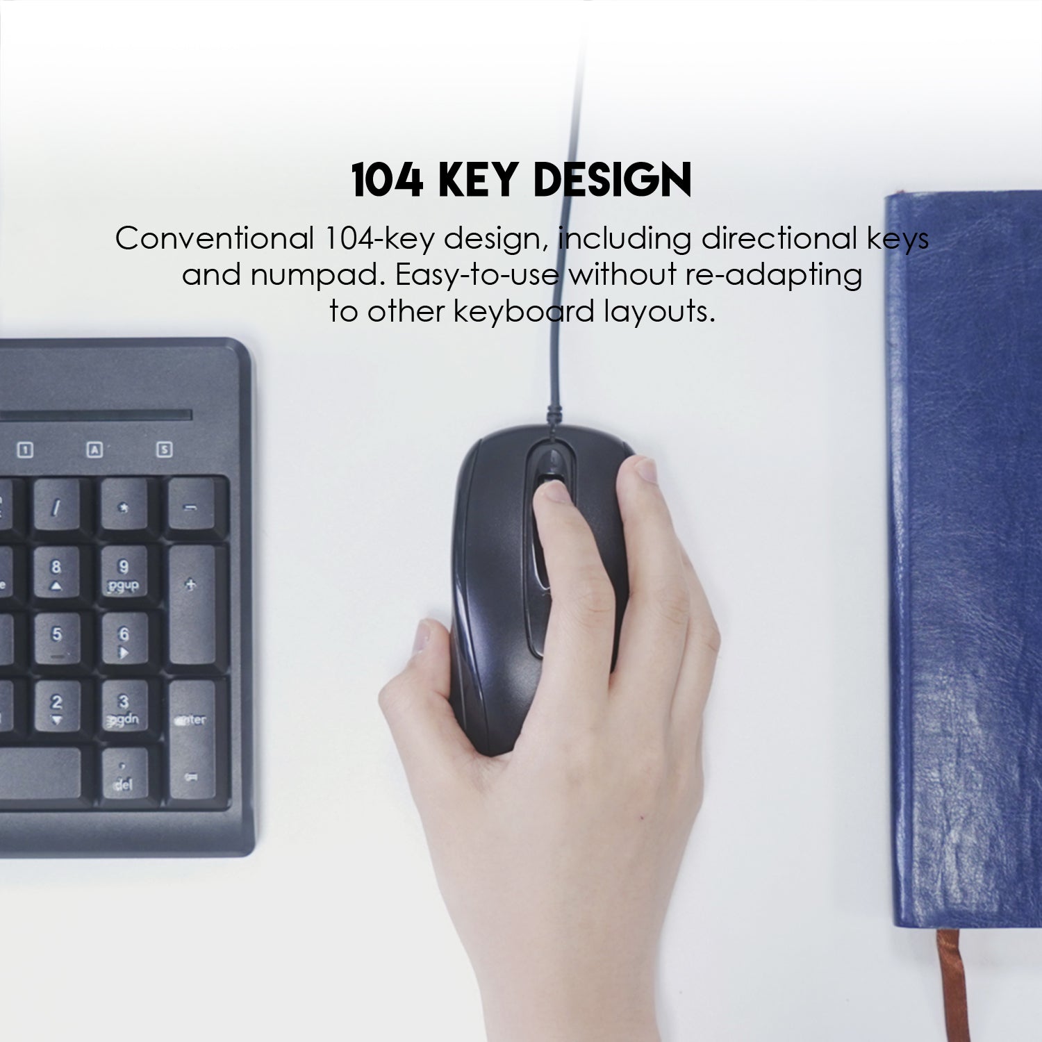 Fantech GO KM103 Full size Office Wired Keyboard and Mouse Combo