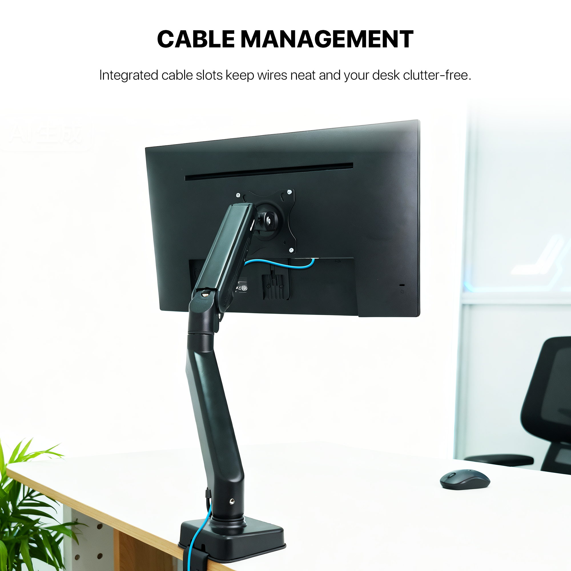 WorkStation MBS1 Single-Arm Monitor Bracket 90 Degree Tilt