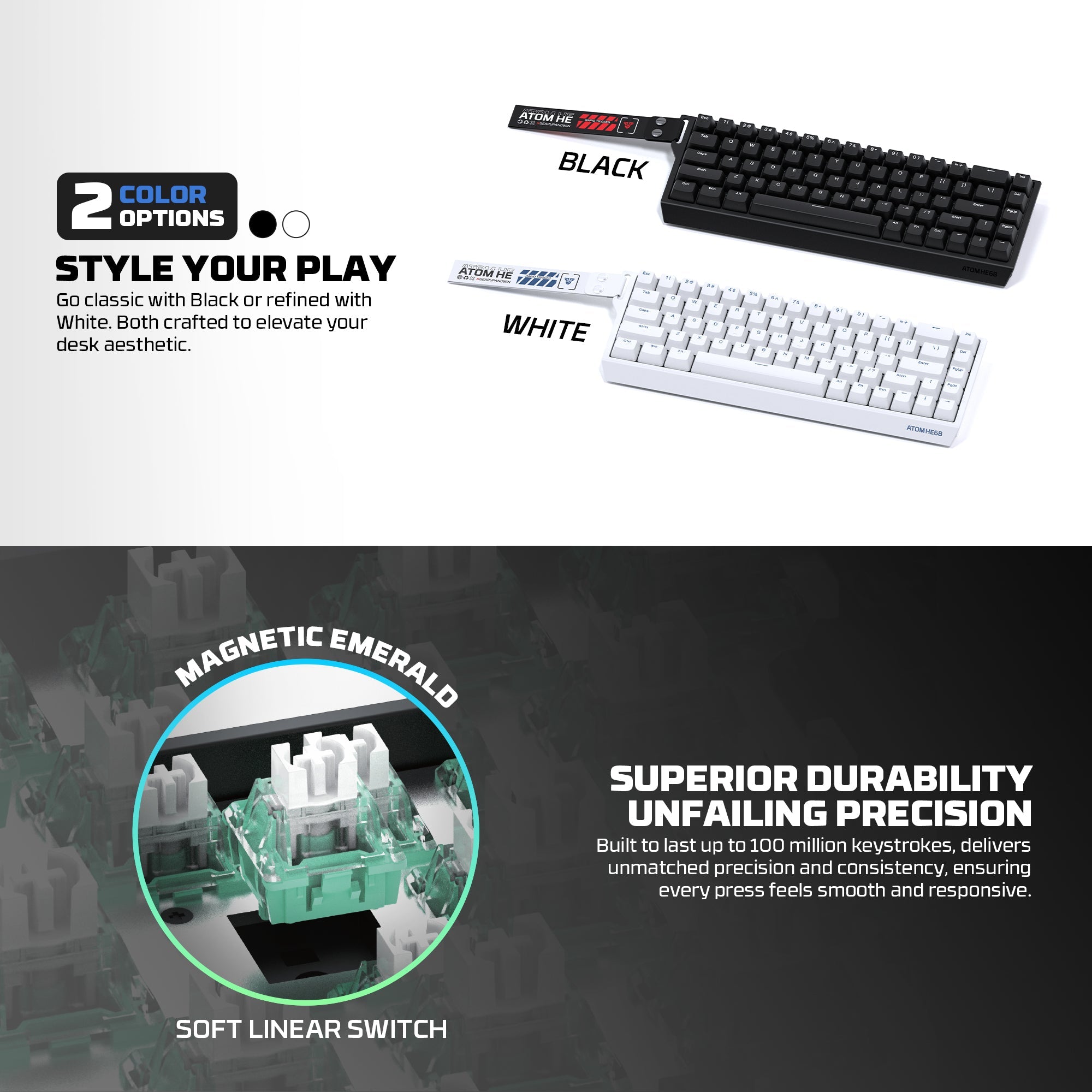 Fantech ATOM HE68 8K Wired Magnetic Keyboard