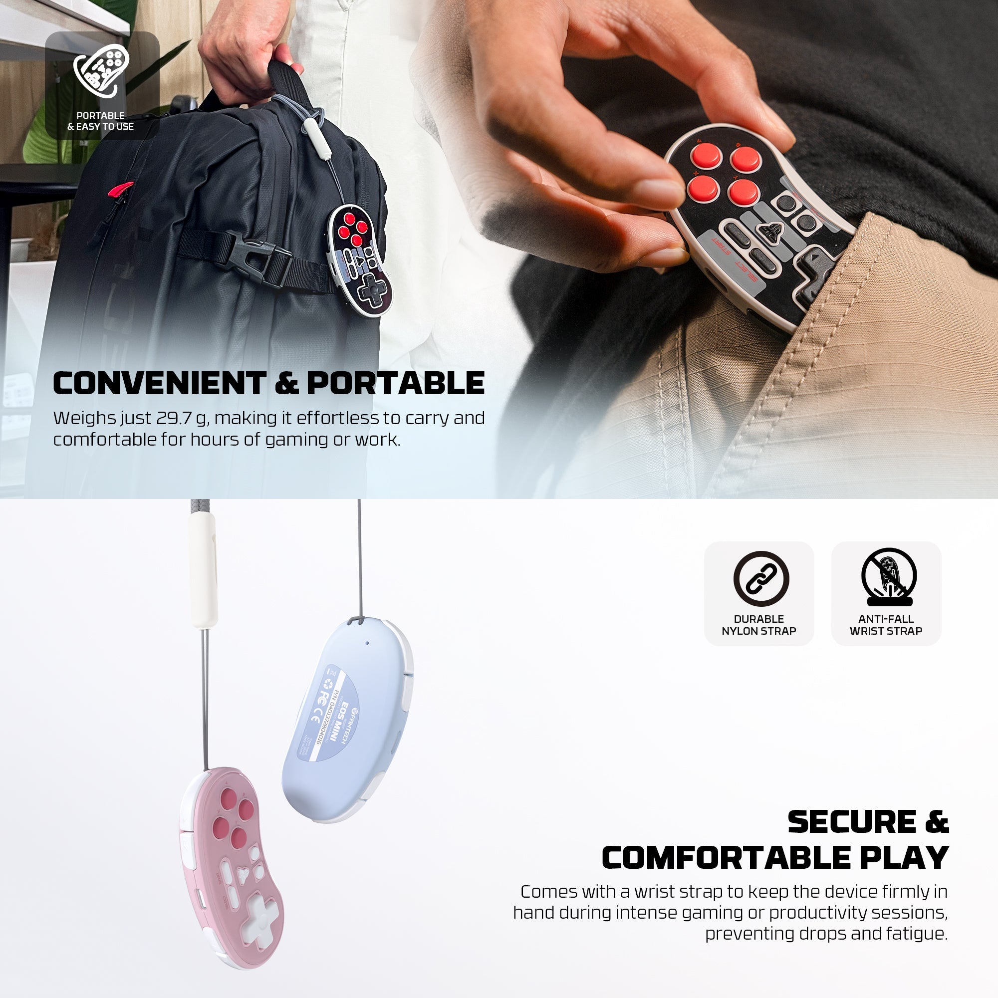 Fantech EOS MINI Bluetooth Pocket-Size Mini Gamepad Controller