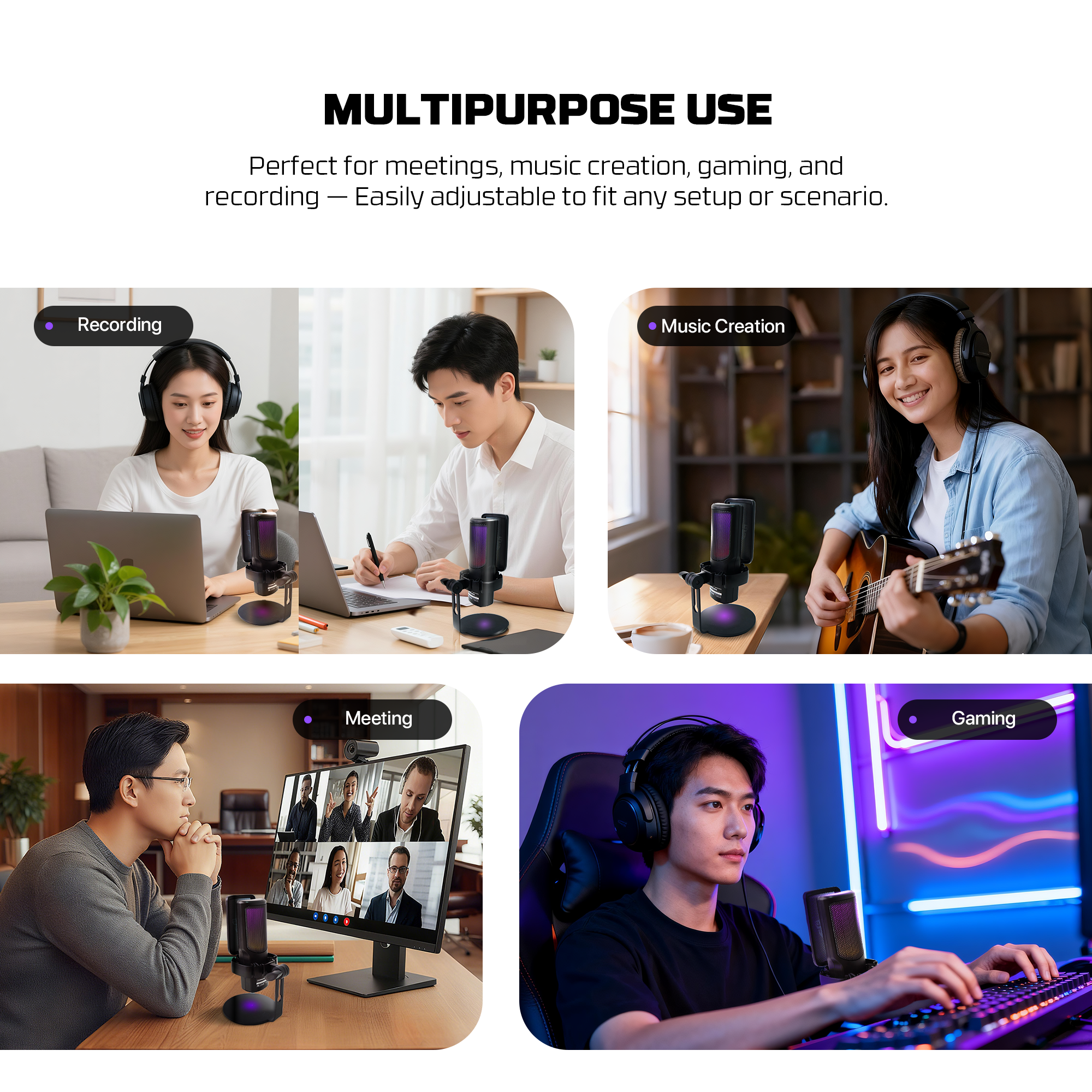 Fantech LEVIOSA WAVE Wireless Condenser Gaming Desktop Microphone