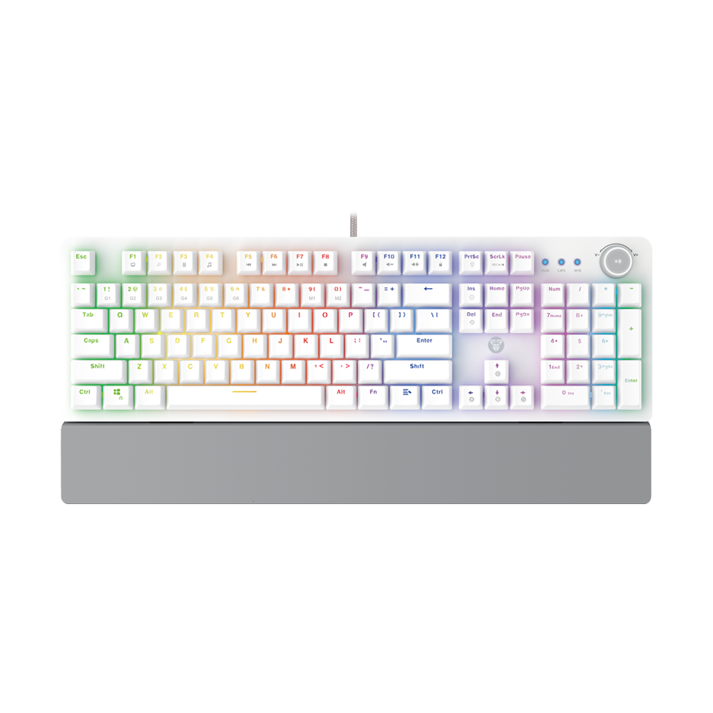 Fantech Gaming PC Mechanical Keyboard RGB Backlit Anti-Ghosting Key with Wrist Rest (MK853)