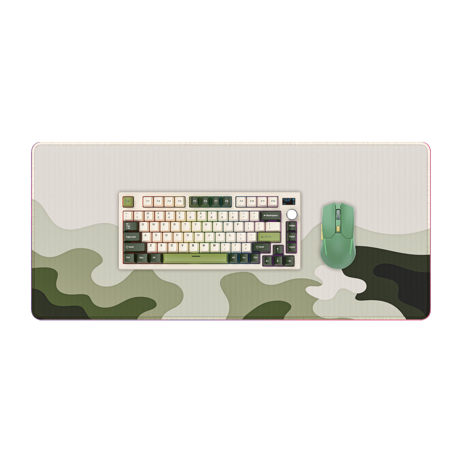 Fantech Mousemat 900x400x4mm Anti-Slip Premium Rubber Computer Desk Mouse Pad ( Matcha Milk )