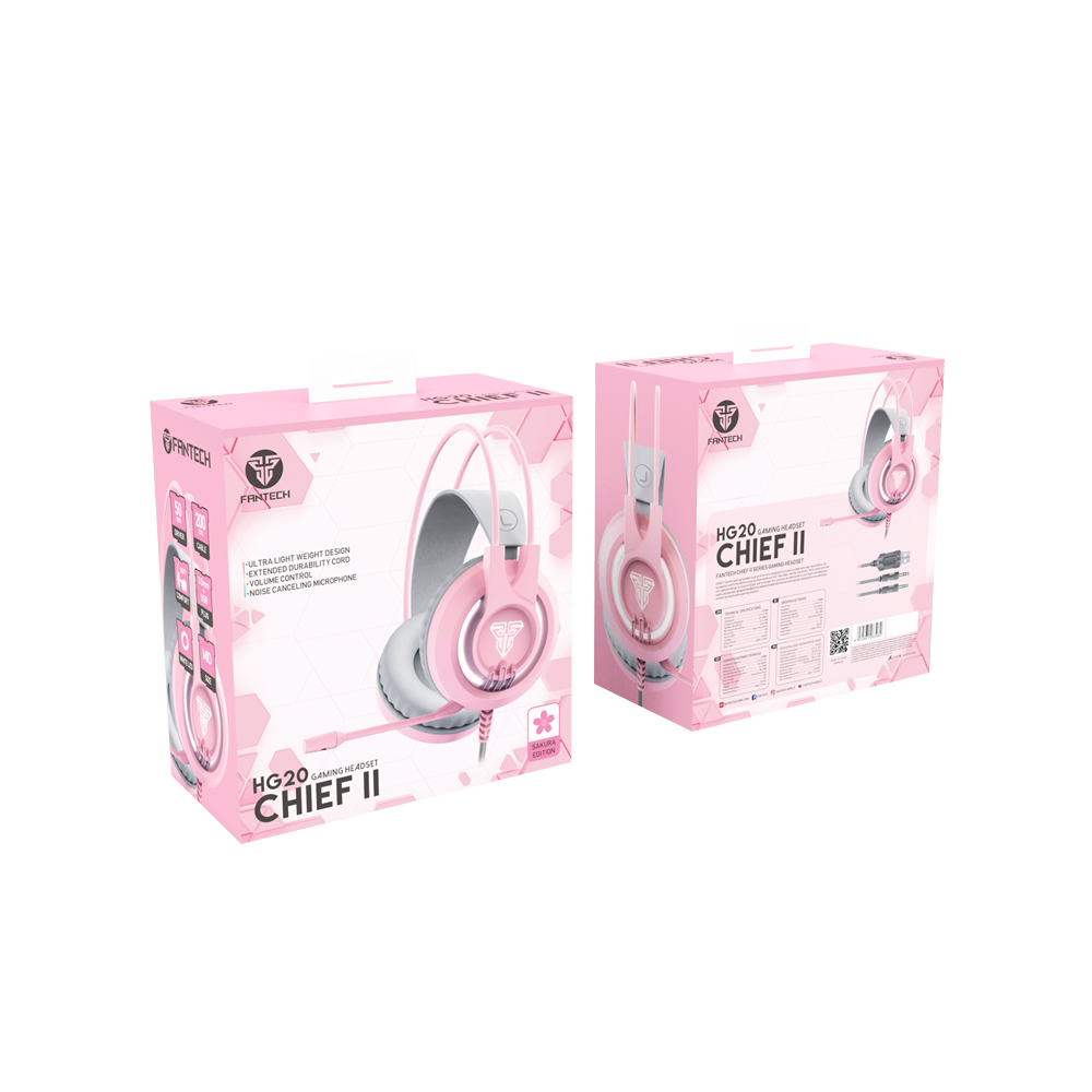 Fantech Gaming PC Headphone Computer Headset Sakura Pink HG20