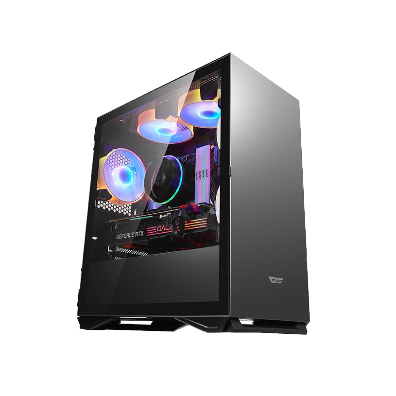 Compact and Stylish Tempered Glass Micro-ATX Tower Computer Case ...