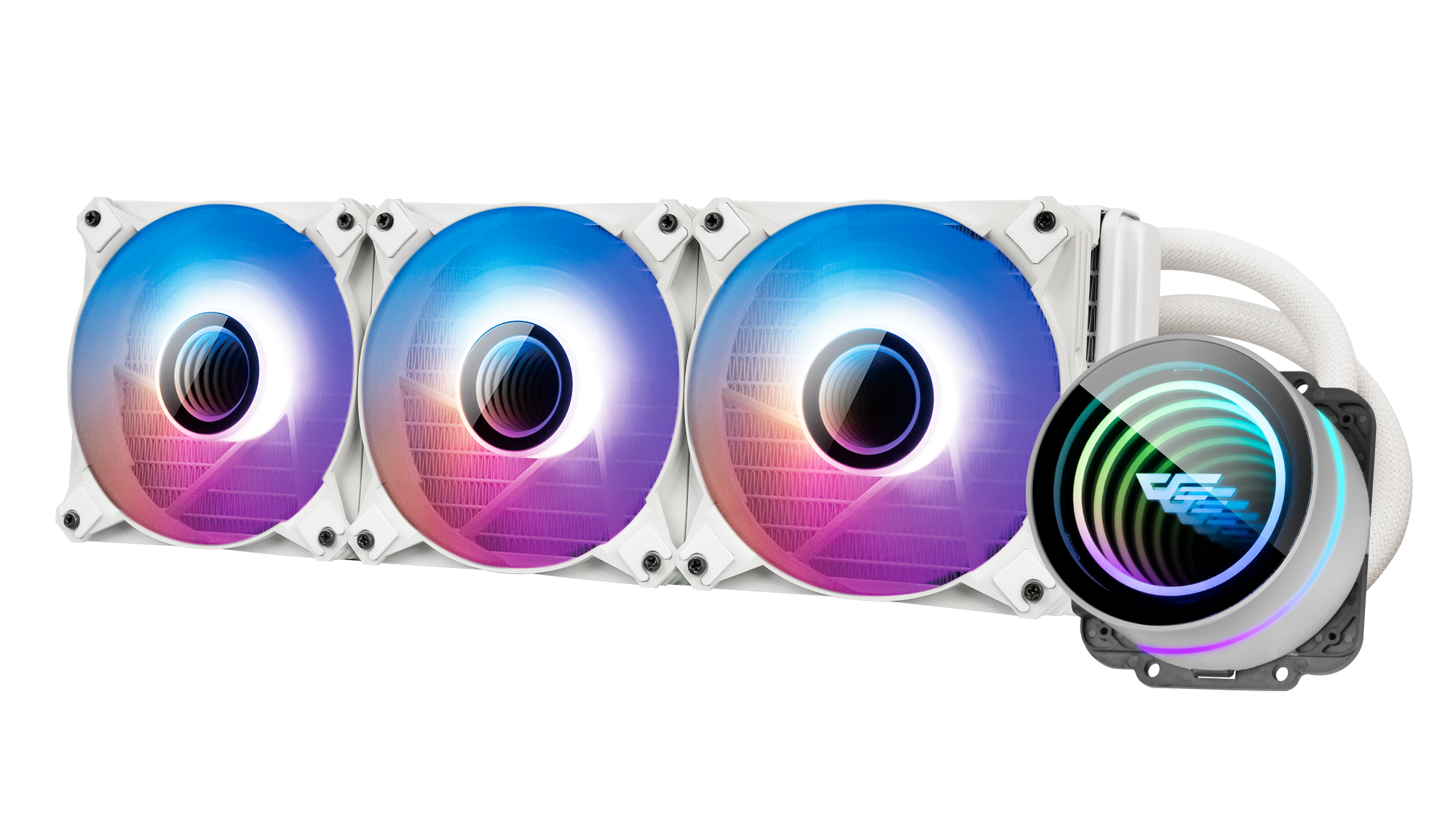 Darkflash DX-360 V2.6 ARGB 360mm Liquid CPU Cooler Support Intel LGA 1700/1200/1151/2011 AMD AM5/AM4//AM3+ White
