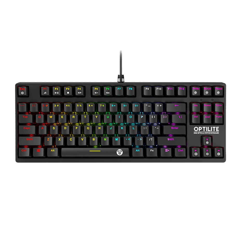 Fantech MK872 Gaming PC Optical Mechanical Keyboard 87 Keys Black Switch RGB Backlight Water Proof Gaming Keyboard 