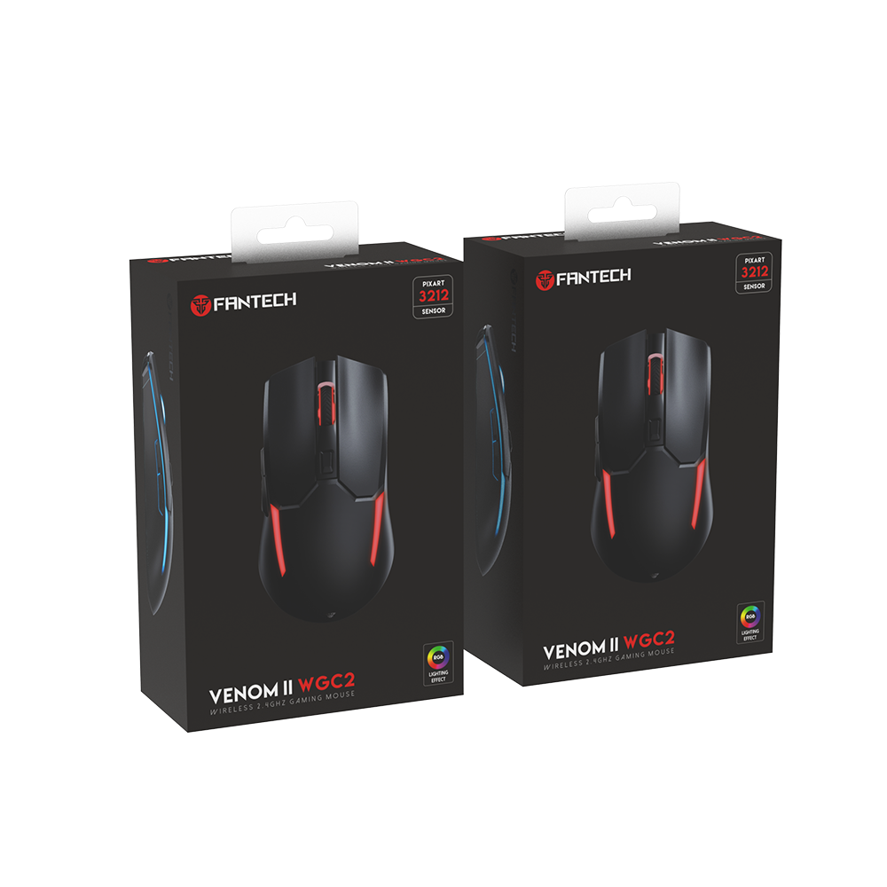 Fantech Wireless Gaming Mouse- Black (VENOM II WGC2)