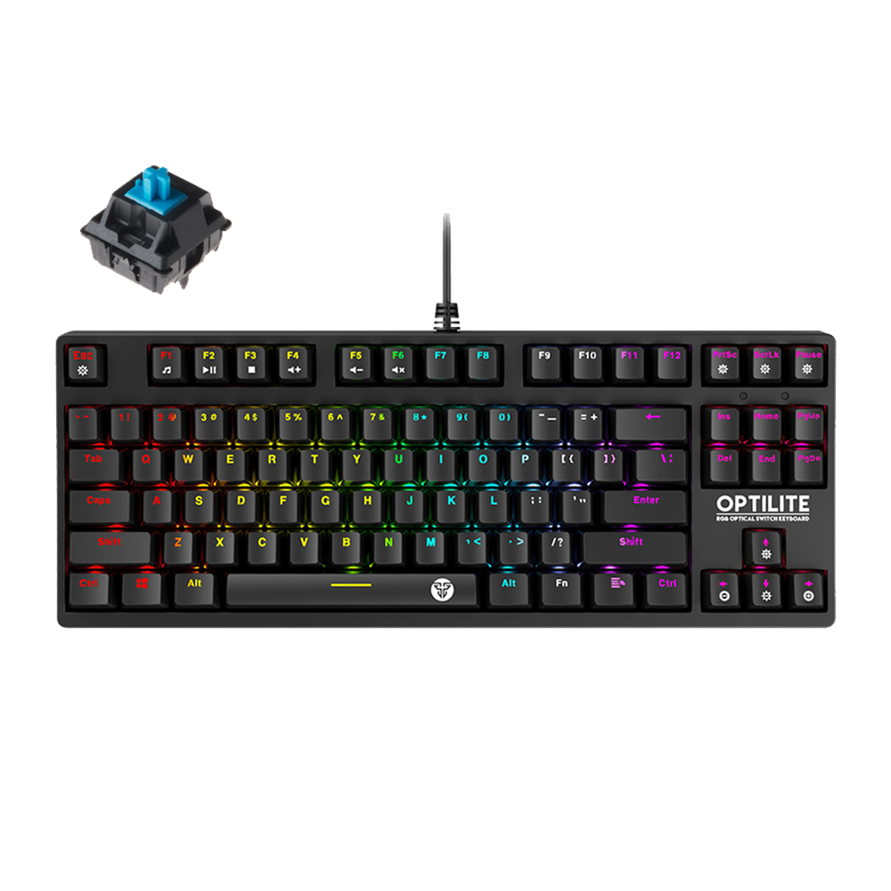 Fantech MK872 Gaming PC Optical Mechanical Keyboard 87 Keys Black Switch RGB Backlight Water Proof Gaming Keyboard Gaming Keyboard