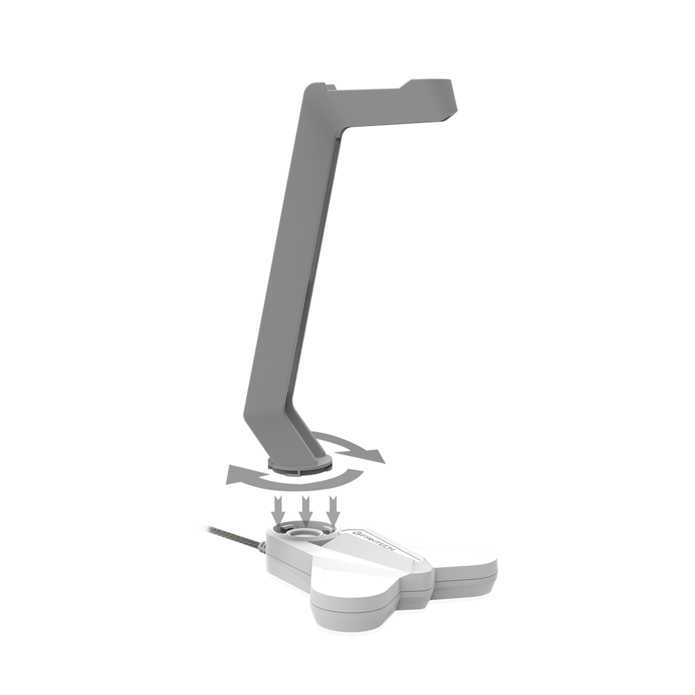 Computer Headphone stand, Headphone holder, Gaming headset stand, Headset stands, White Headphone stand, Head phone stand, RGB headphone stand