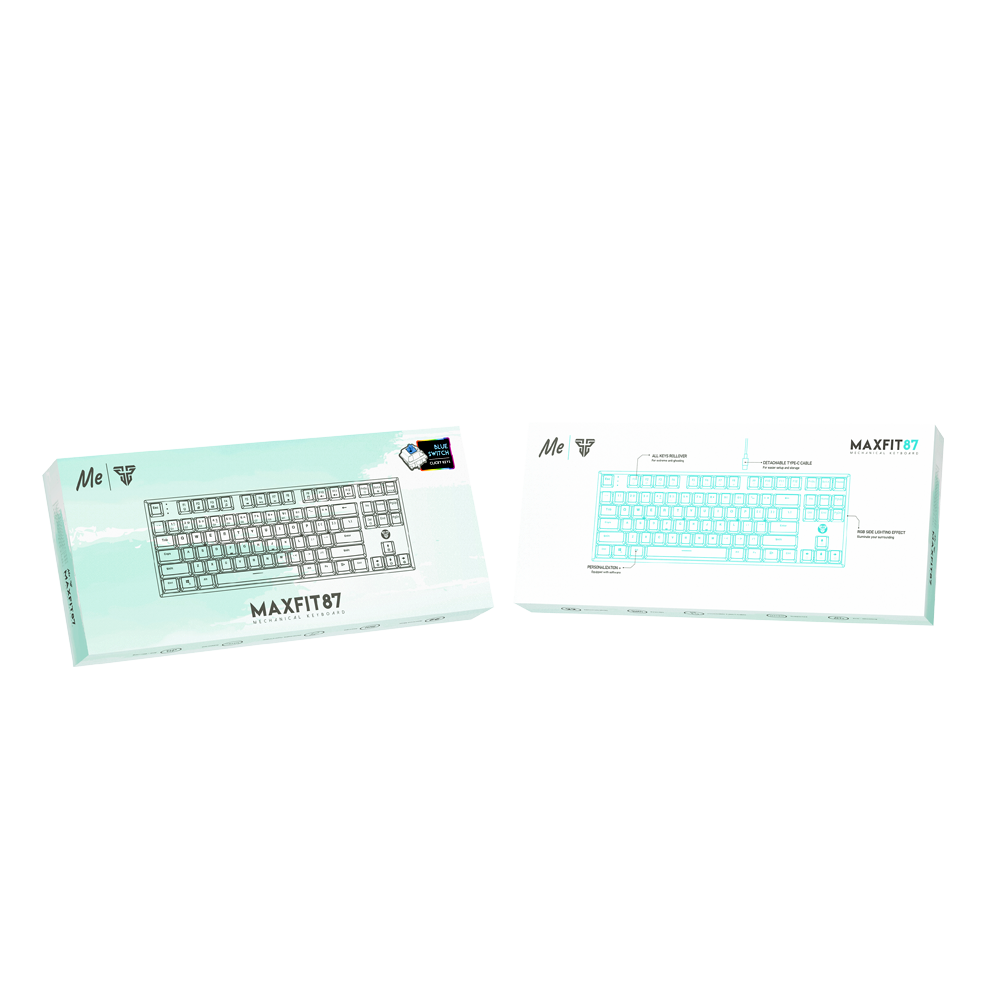 Fantech MK856 Gaming PC Mechanical Keyboard White LED Backlit Computer Keyboard-Mint