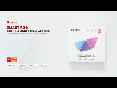Fantech Smart RGB LED Light Panel Triangle Kit with Smart APP Controller