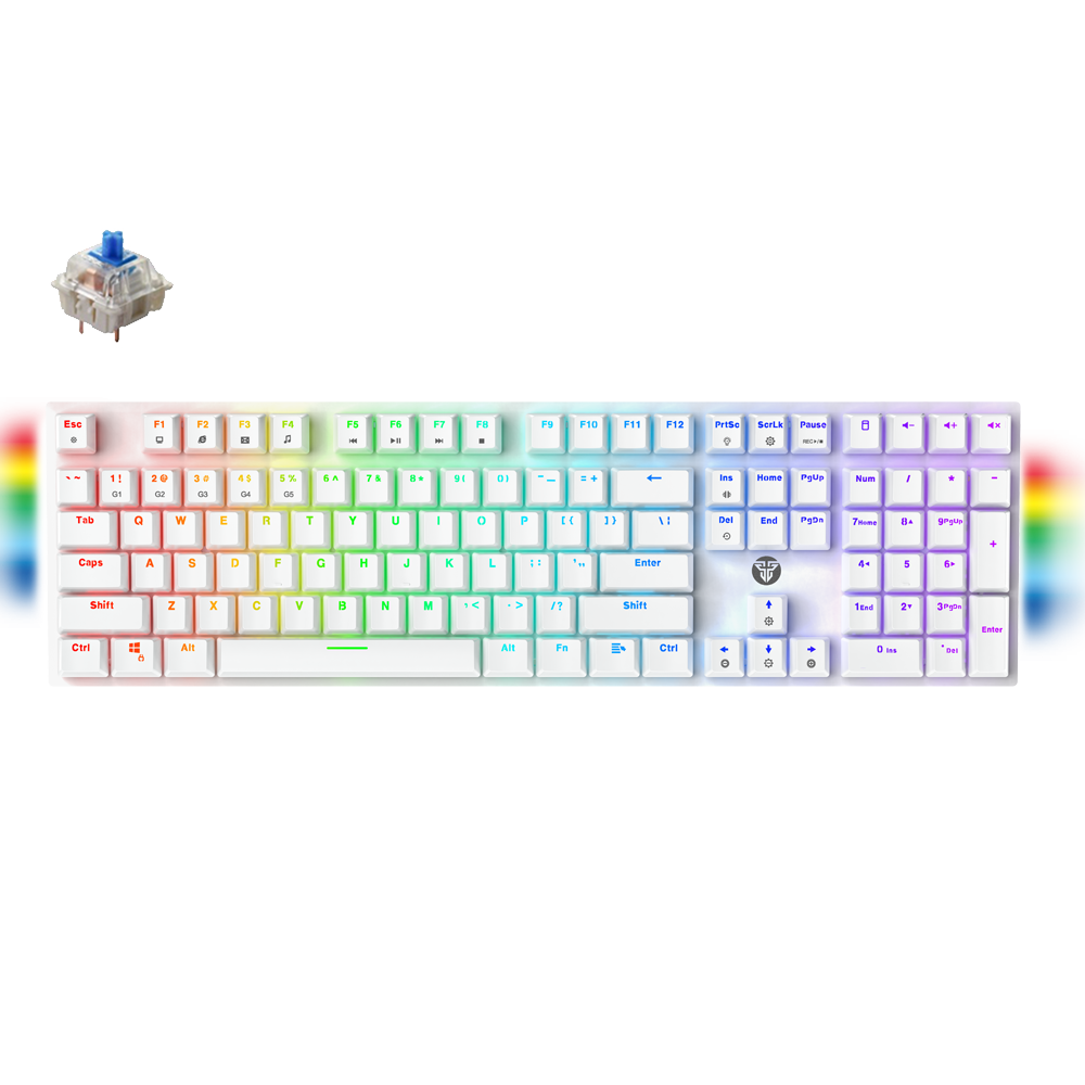 Fantech MAXFIT108 Mechanial Keybaord Wired Hot-Swappable RGB Backlit Computer Keyboard