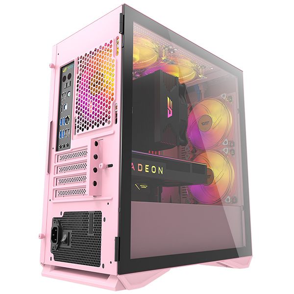 DarkFlash Gaming PC Case Tempered Glass Micro-ATX Tower Computer